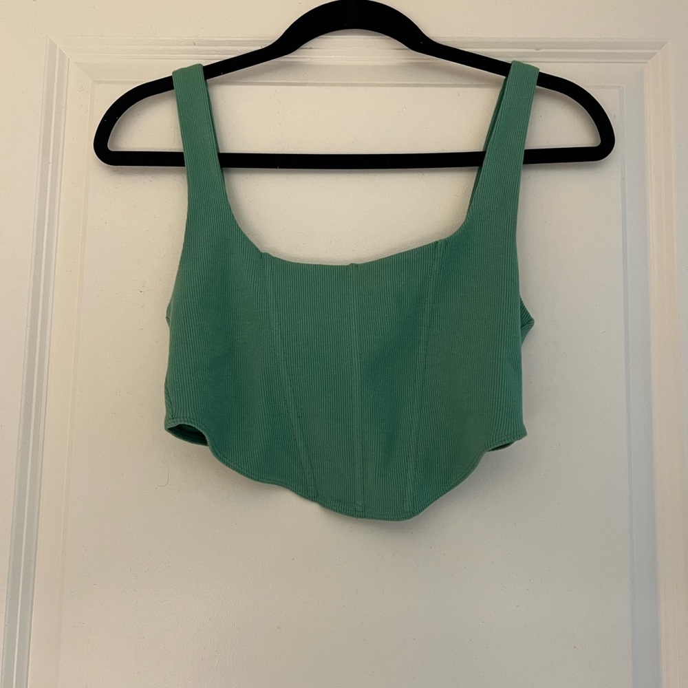 Green Princess Polly Crop Corset top